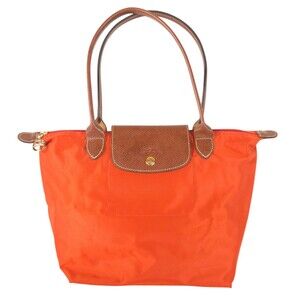 Longchamp Le Pliage Original Shoulder Bag OS Womens Orange Nylon $155